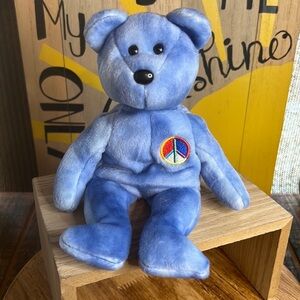 Ty Beanie Baby Bear Peace 2003 Plush